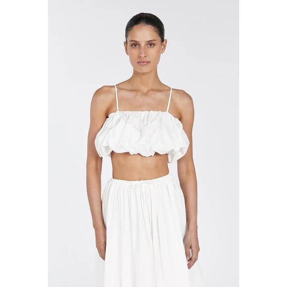 Dissh White Monty Bubble Crop Top - Picture 1 of 7